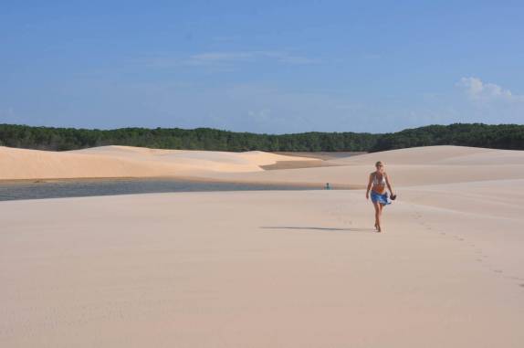 Explorando as dunas do Feijão Bravo, no Delta do Parnaíba, na fronteira dos estados do Piauí e Maranhão
